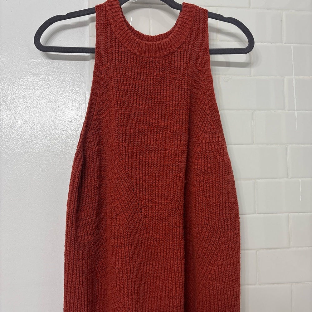 Madewell Brick Red Knit Top
